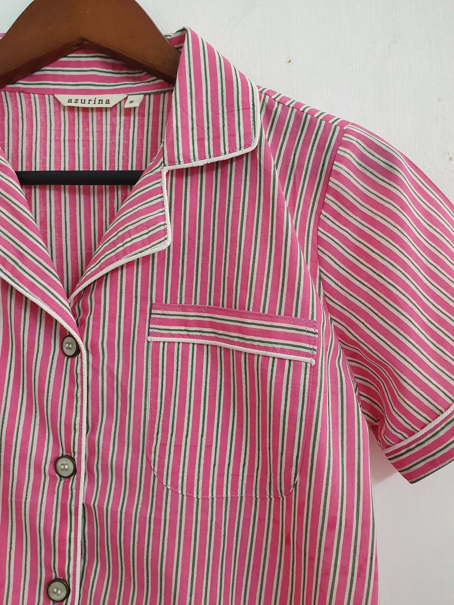 Blue Brown Stripes PJ Set