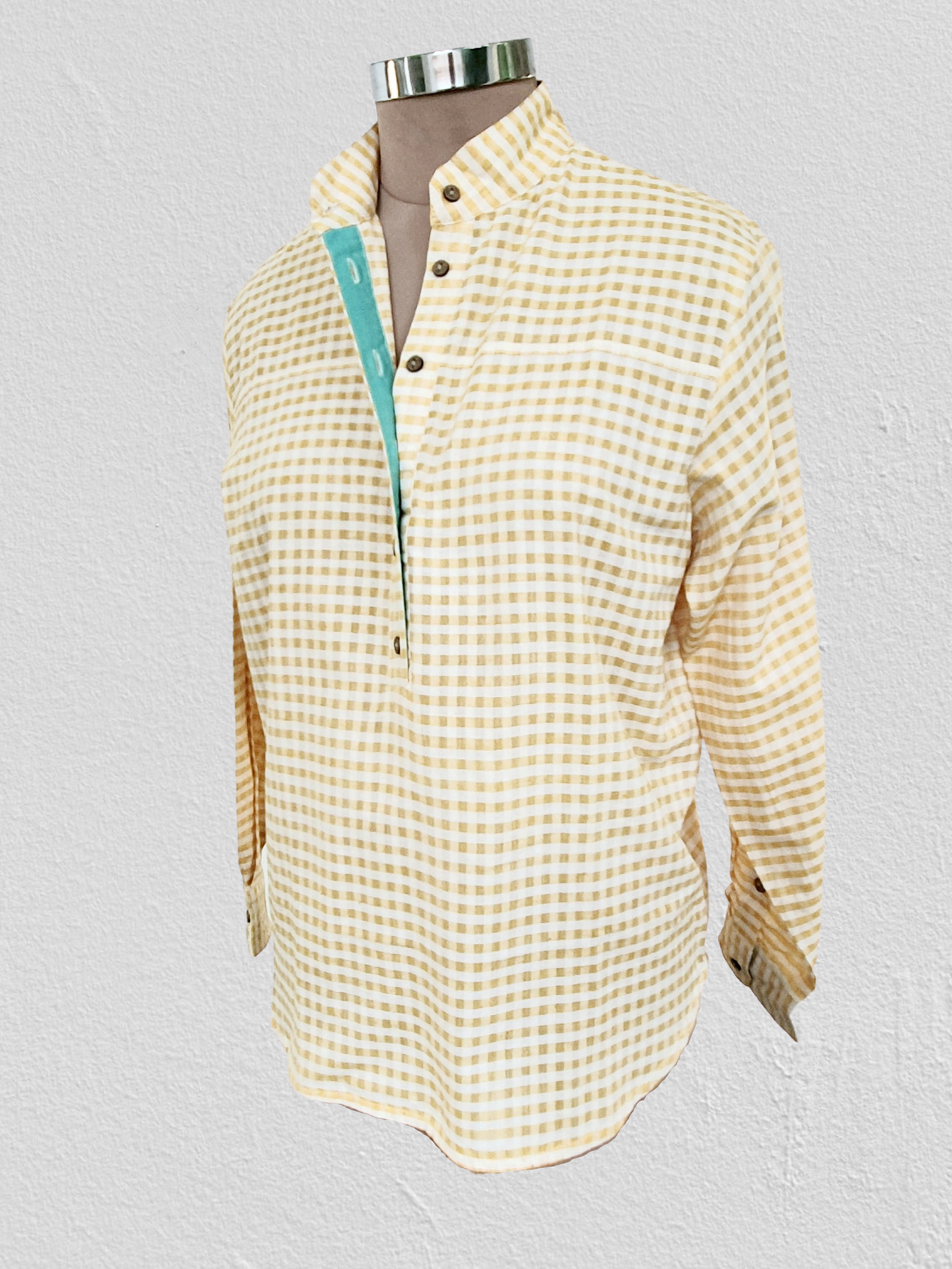 Boxy Henley, 8" Sleeve