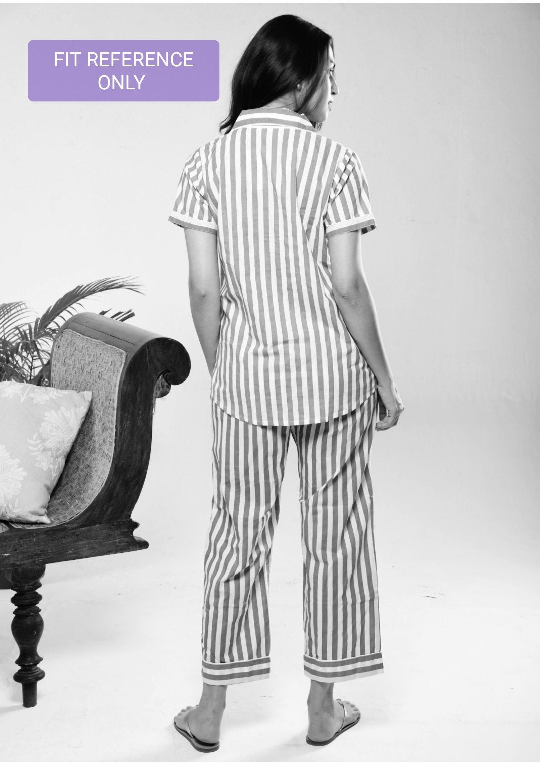 Blue Brown Stripes PJ Set