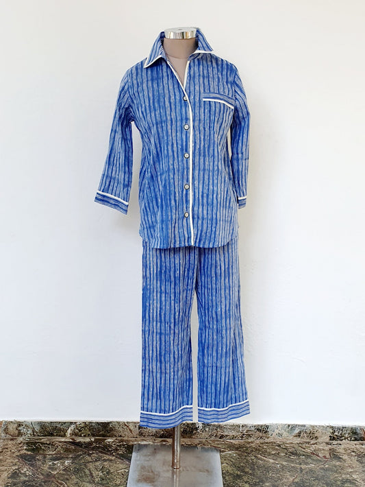 Blue Stripe PJ Set