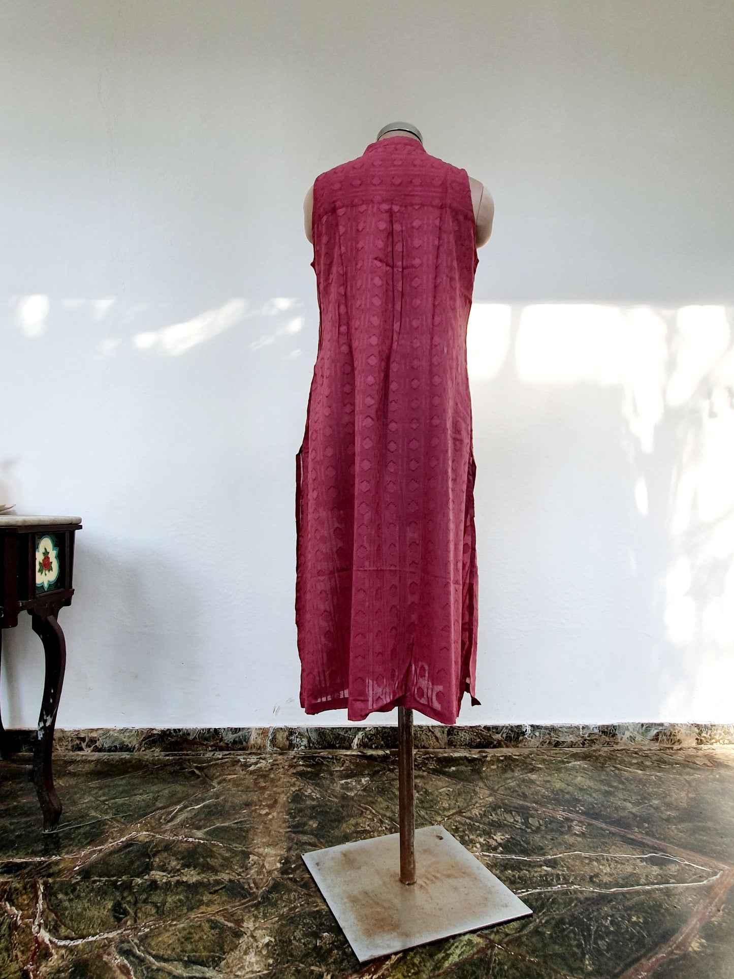 Sleeveless Pleated Tunic