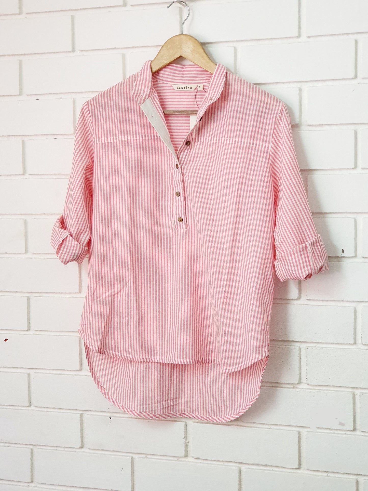 Boxy Henley, 8" Sleeve