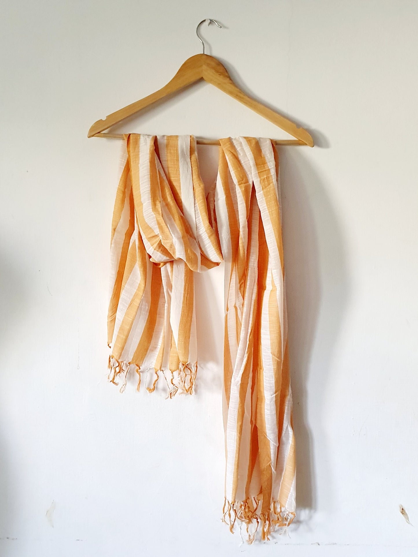 Chrome & Ivory Stripe Hand Woven Stole