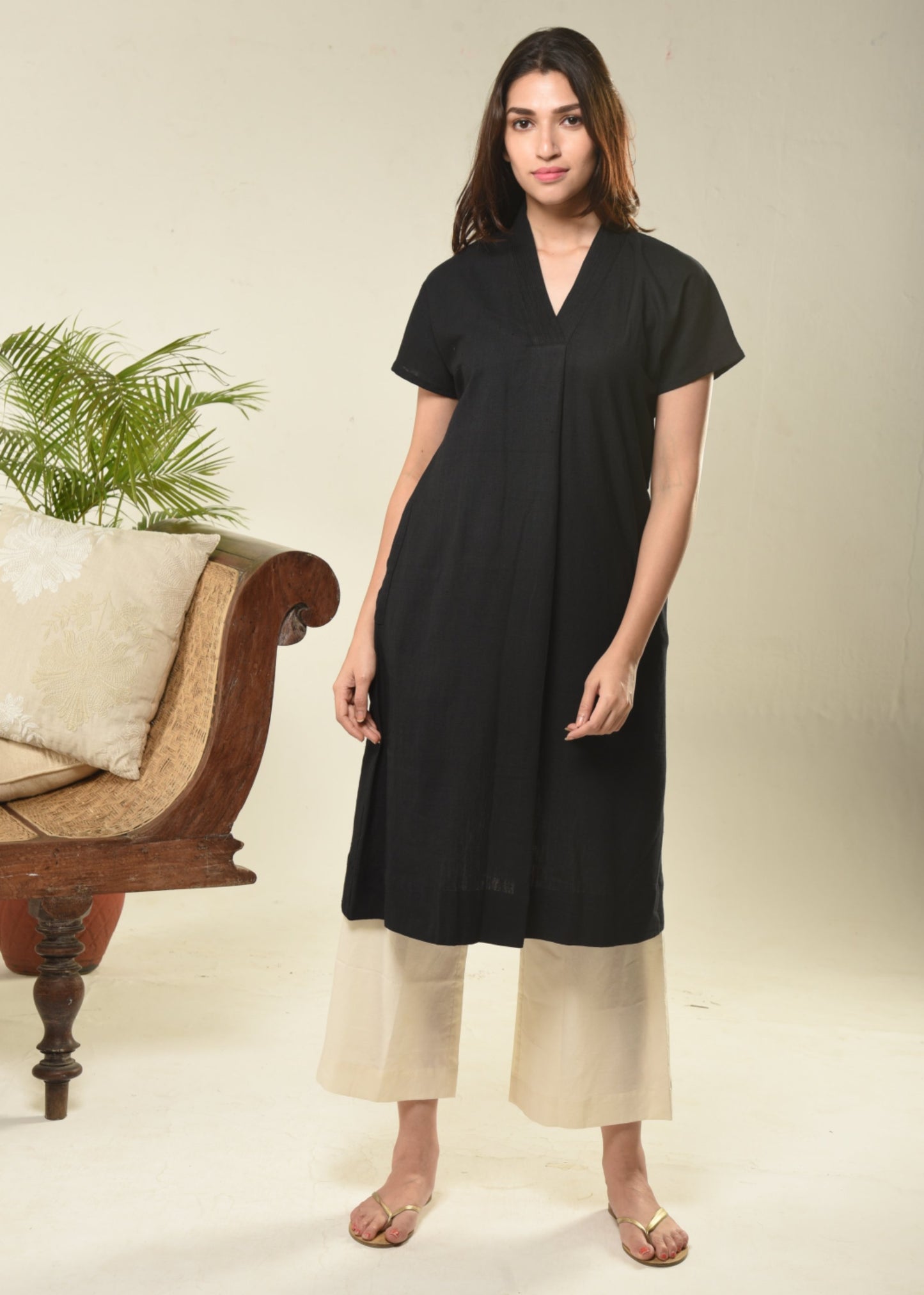 Cotton Elastic Waist Pant