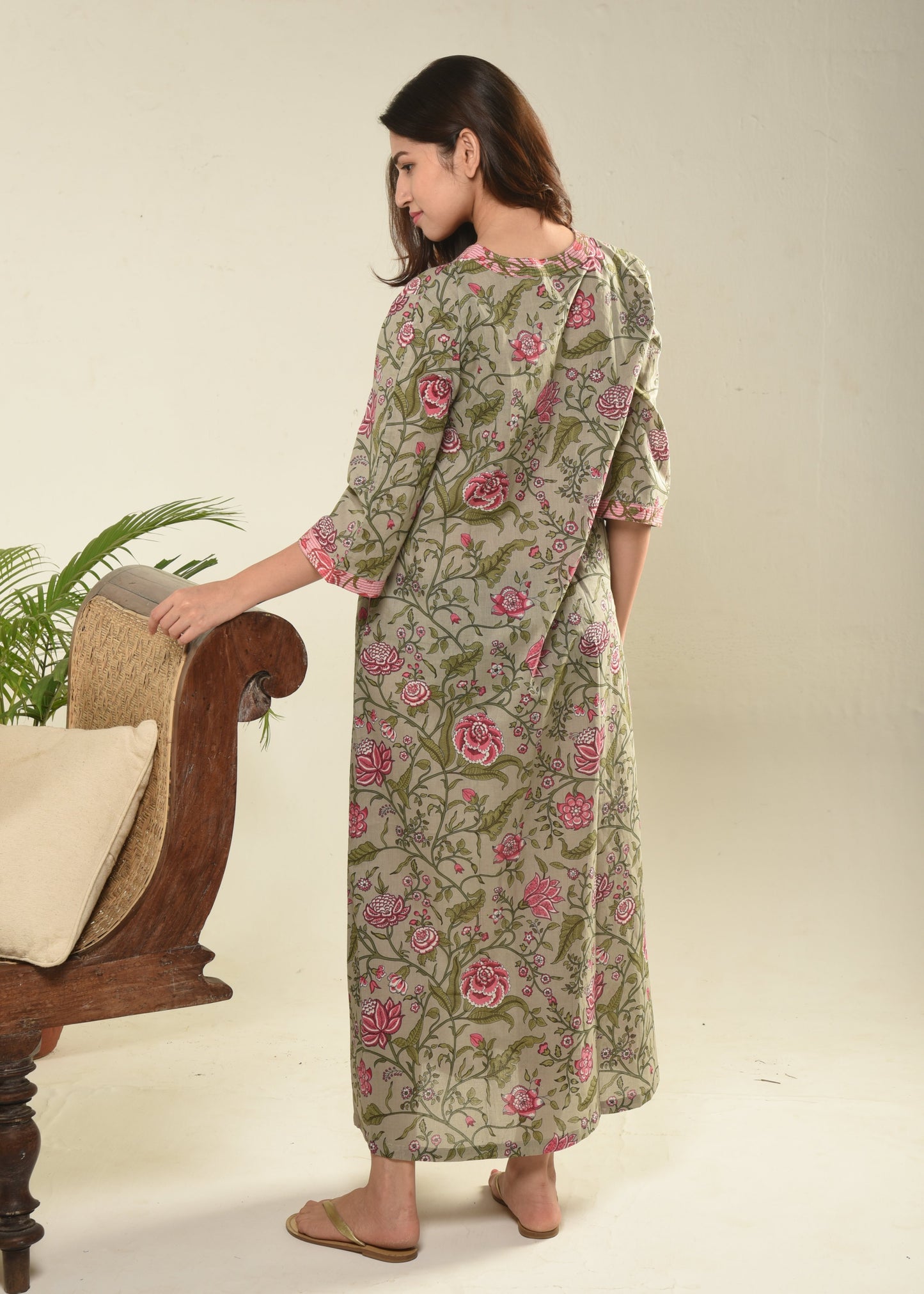 V Neck Nightgown