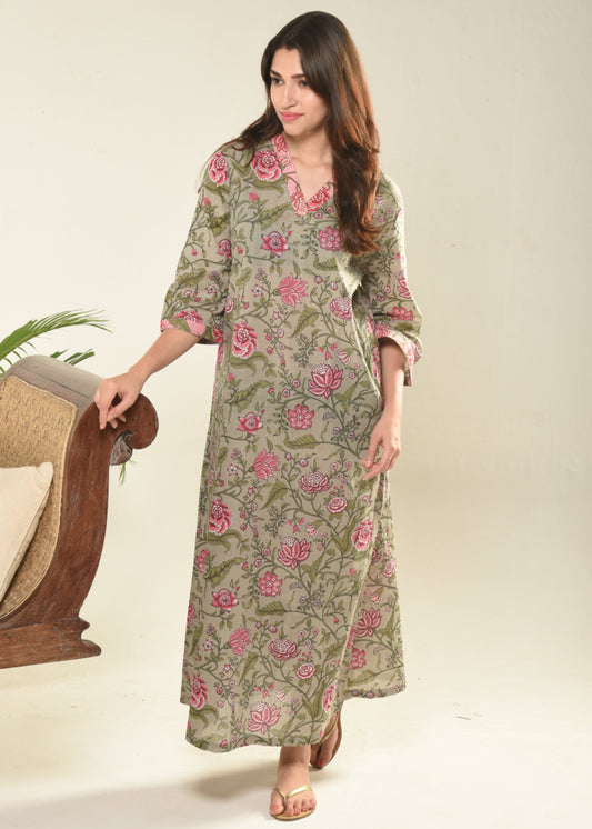V Neck Nightgown