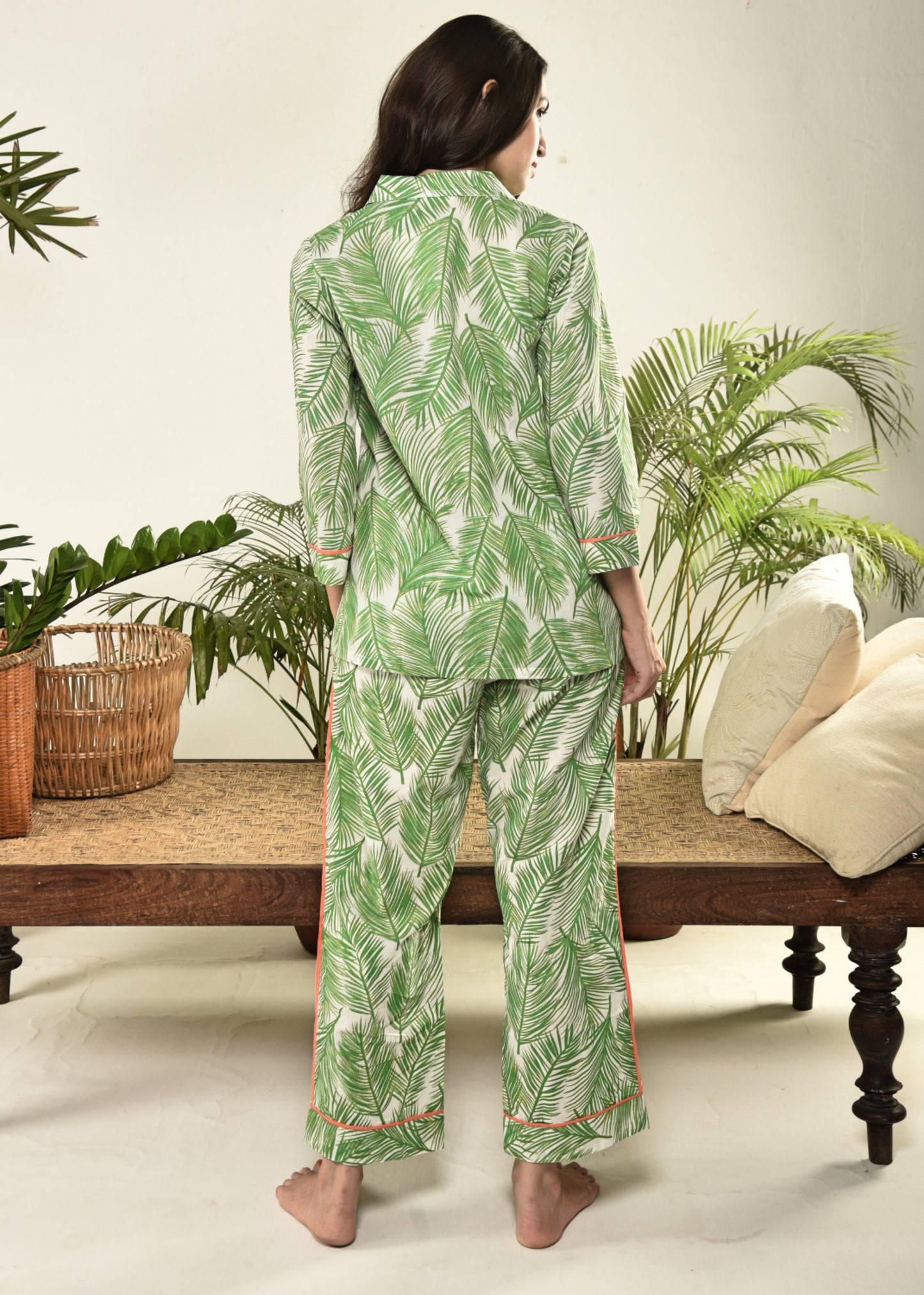 Palm Print PJ Set