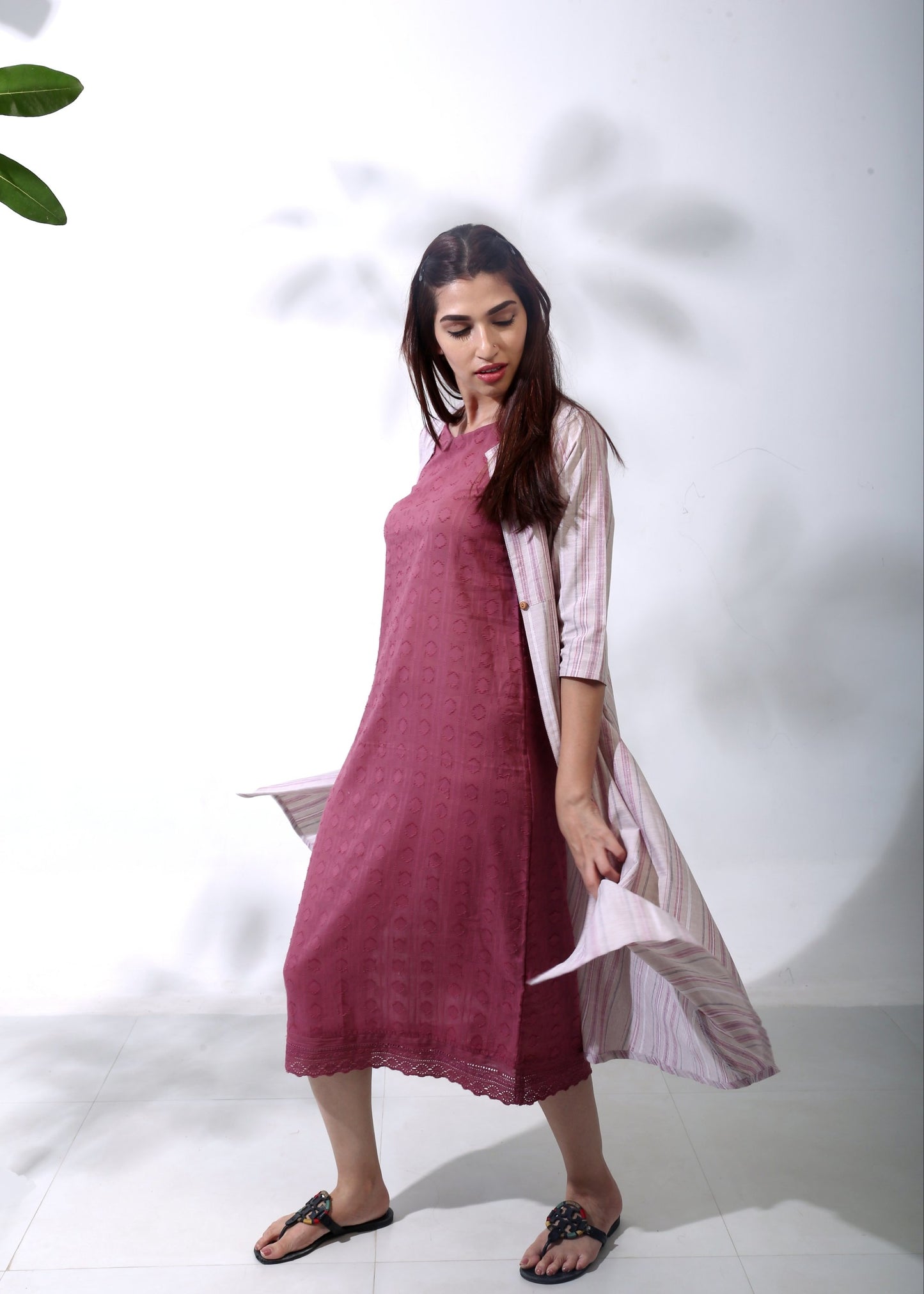 Linen Overlay Dress