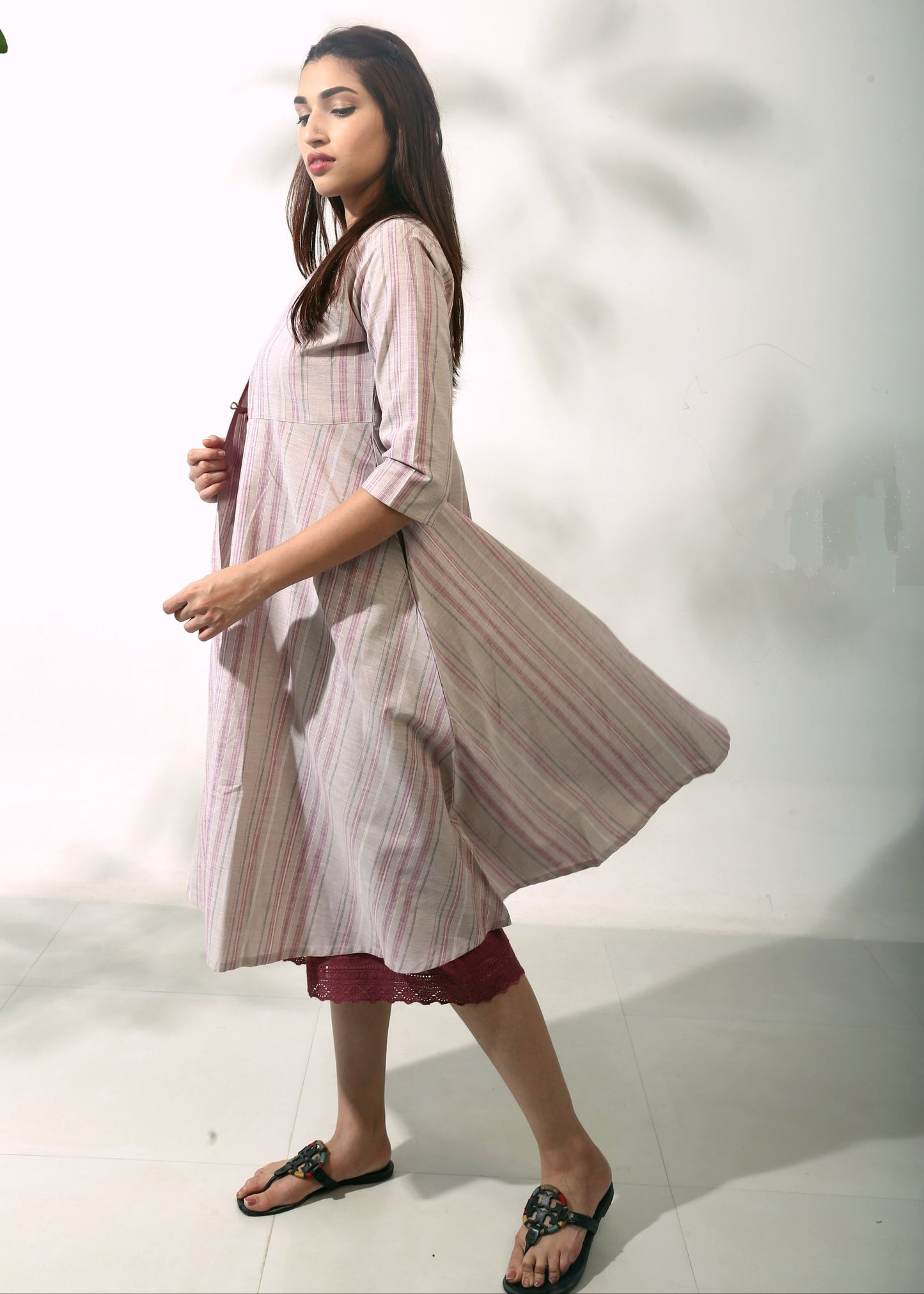 Linen Overlay Dress