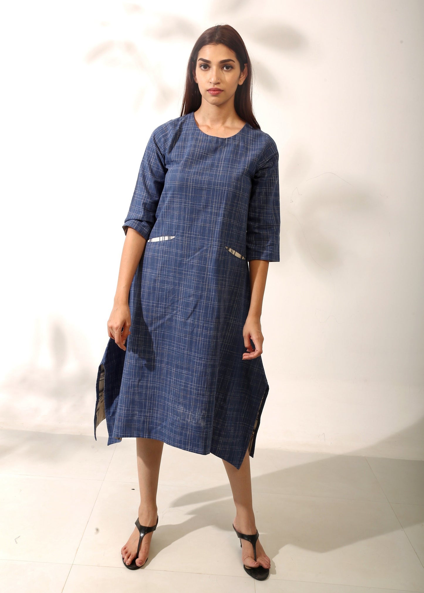 Indigo Slub Dress