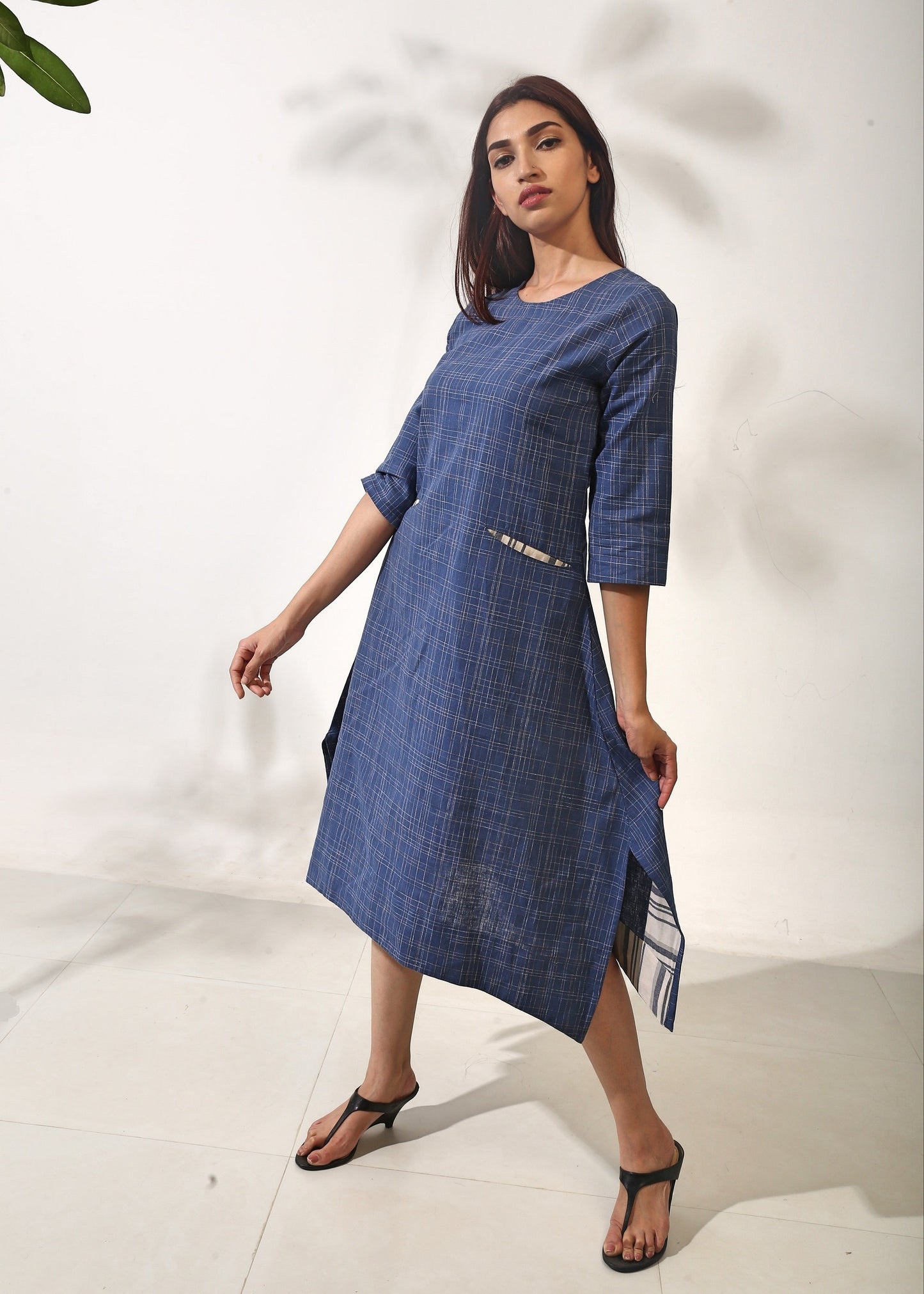 Indigo Slub Dress