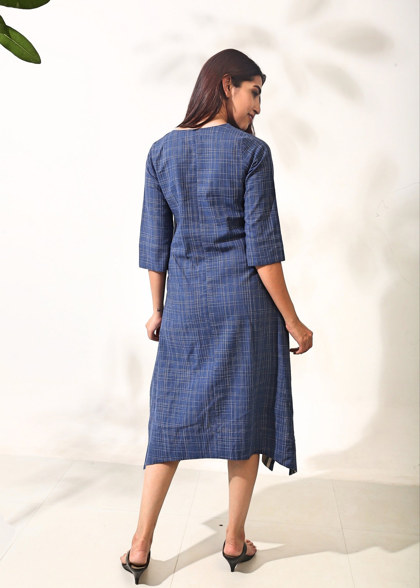 Indigo Slub Dress