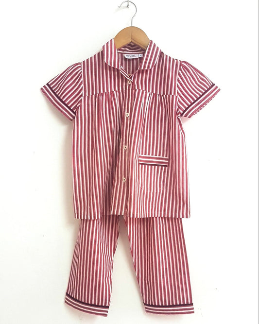 Gathered Top Girls PJ Set
